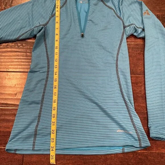Women's Eddie Bauer First Ascent FreeHeat Pro Long Sleeve Qtr Zip, Size XS, Blue - Picture 3 of 10